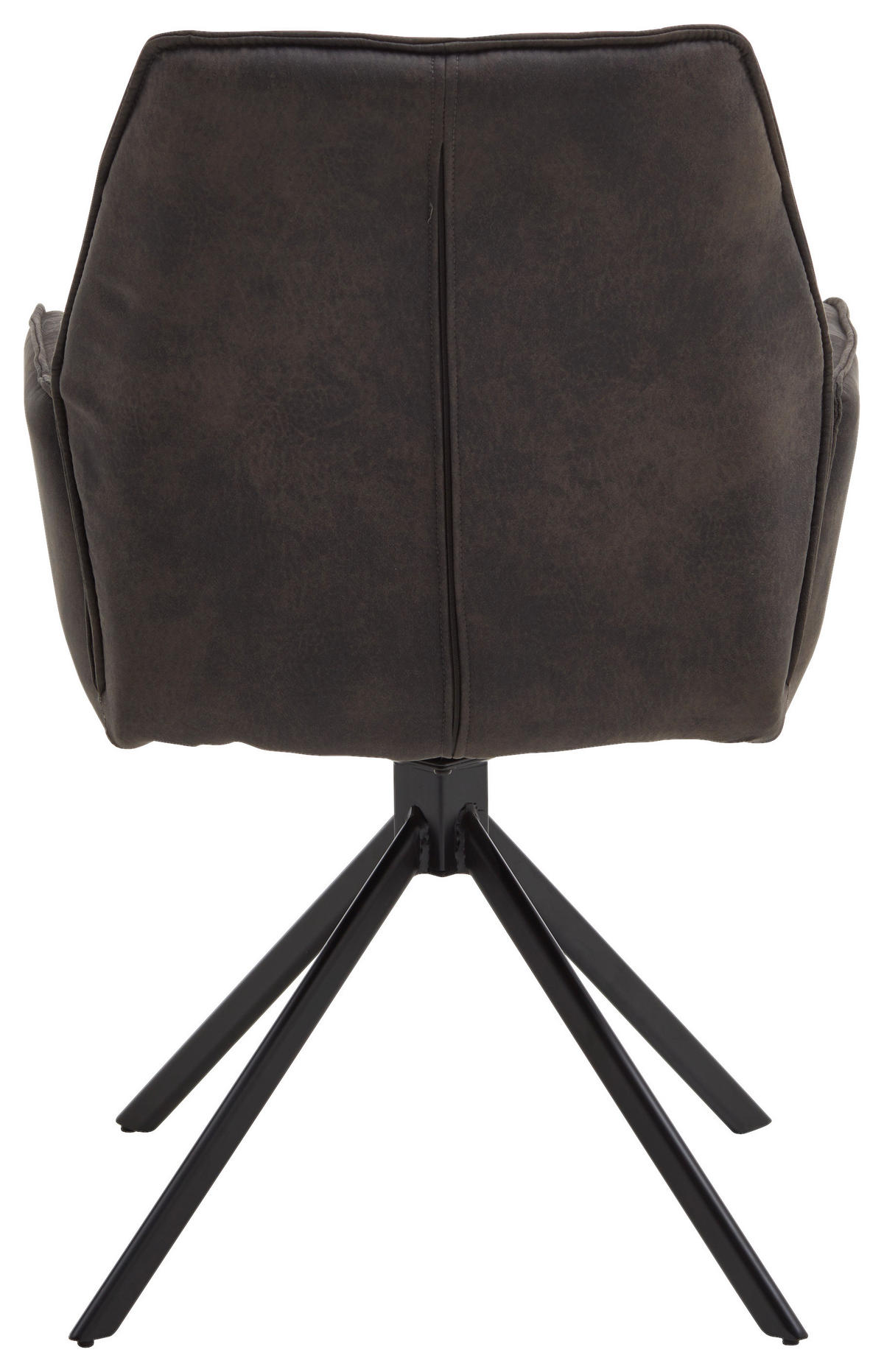 ARMLEHNSTUHL-SET 2 Stück  in Mikrofaser  - Anthrazit/Schwarz, Design, Textil/Metall (60/90/64cm) - Valdera