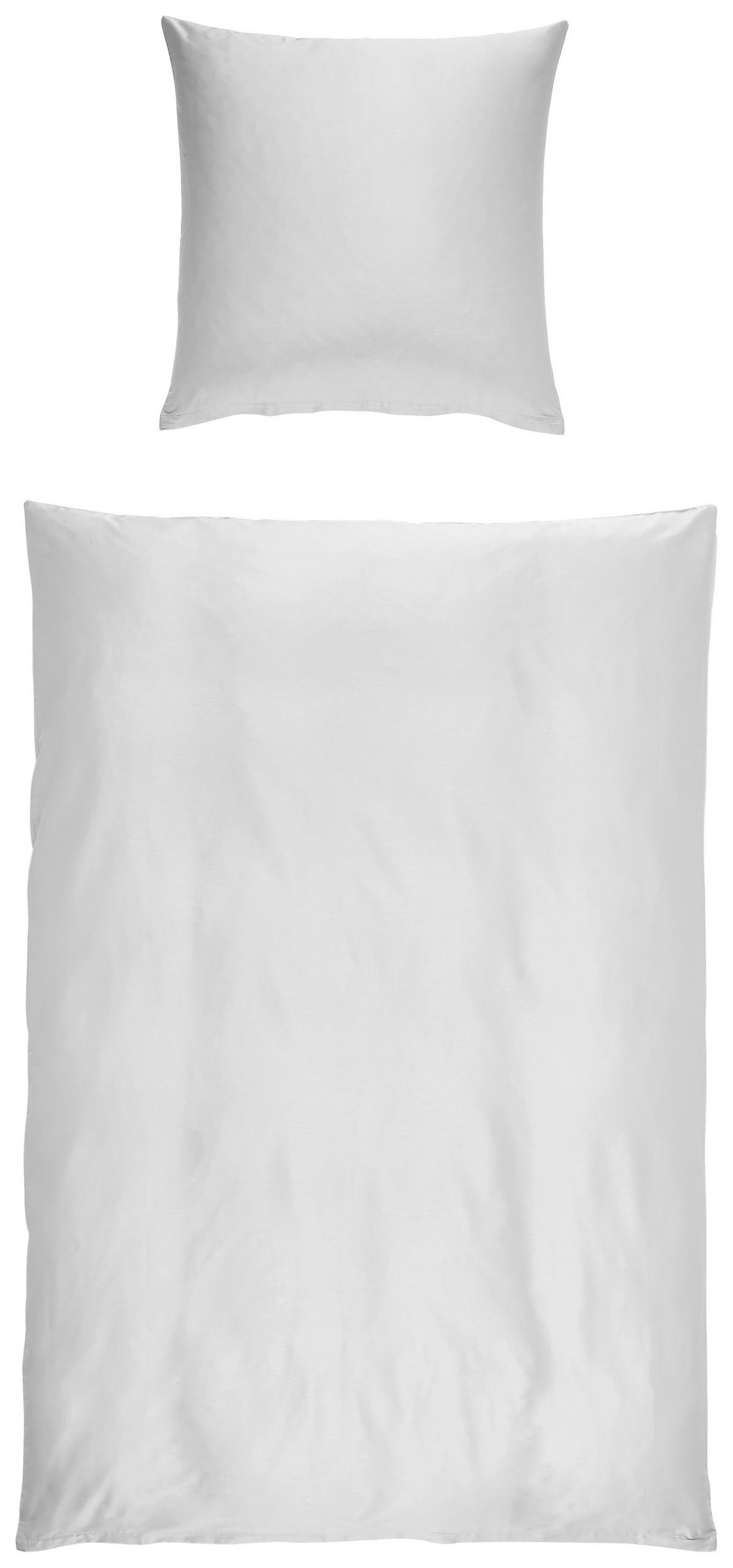 BETTWÄSCHE Giacomo Makosatin 135/200 cm  - Platinfarben, Basics, Textil (135/200cm) - Janine