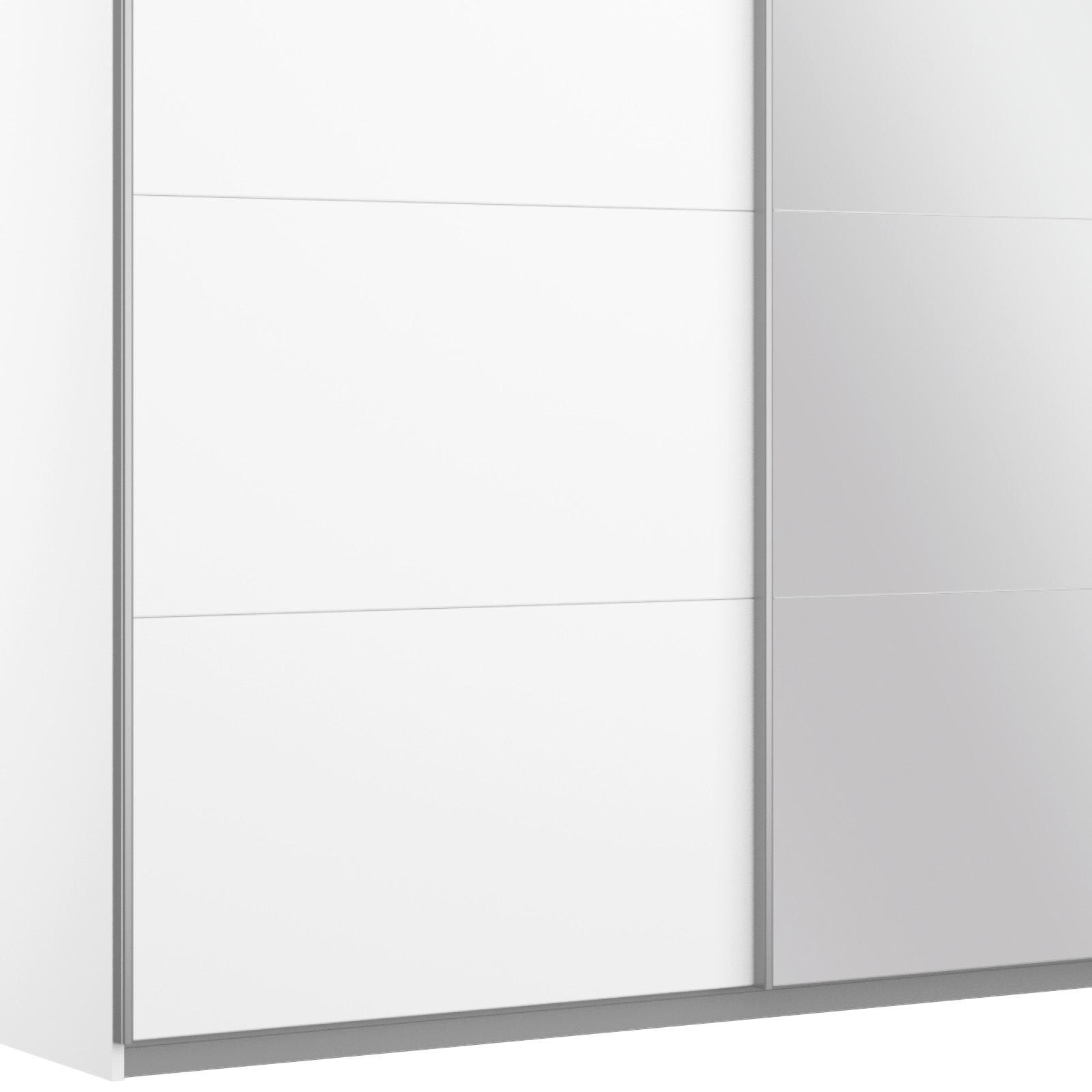 GARDEROB MED SKJUTDÖRRAR 181/210/62 cm 2-dörrar - vit/aluminiumfärg, Modern, metall/trämaterial (181/210/62cm) - Rauch Möbel