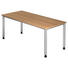 SCHREIBTISCH - Eichefarben/Silberfarben, KONVENTIONELL, Holzwerkstoff/Metall (180/68 (76)/80cm) SCHREIBTISCH - Eichefarben/Silberfarben, KONVENTIONELL, Holzwerkstoff/Metall (180/68 (76)/80cm)