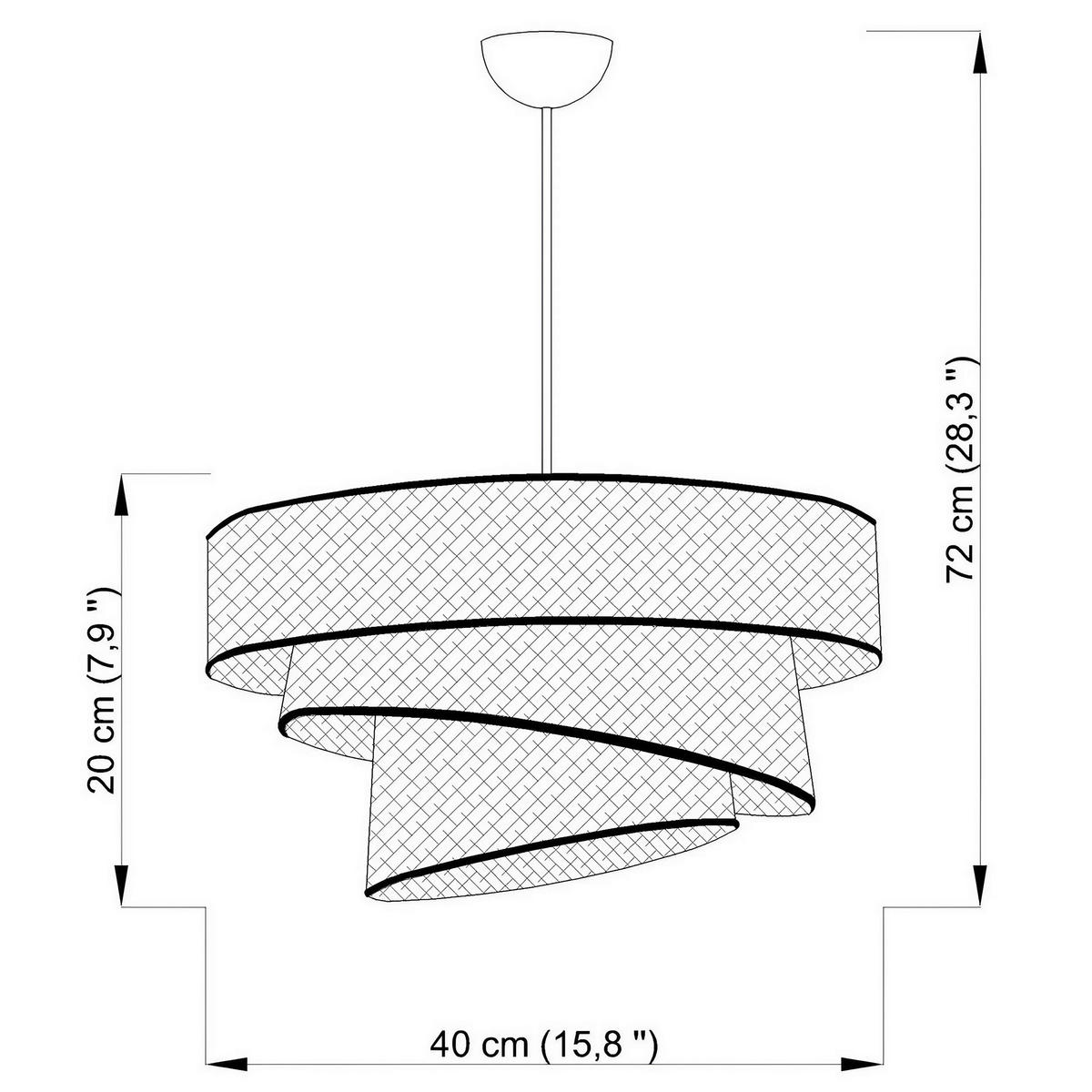 HÄNGELEUCHTE 40/72 cm   - Beige, Design, Textil/Metall (40/72cm) - P & B