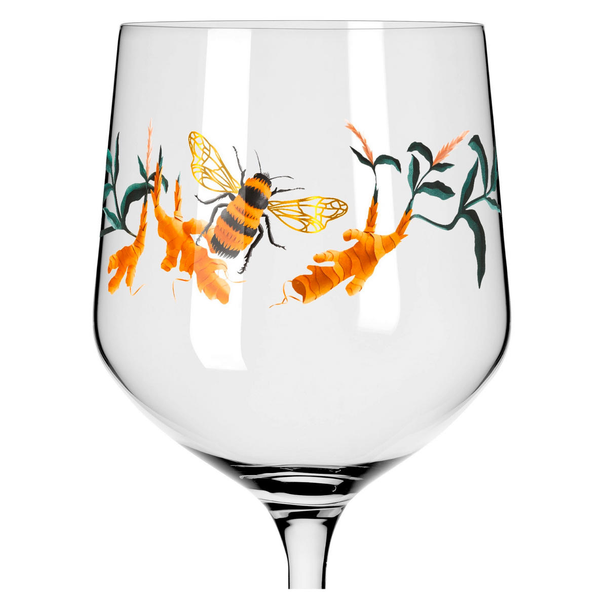 GINGLAS 720 ml 2-teilig  - Schwarz/Orange, LIFESTYLE, Glas (10,7/10,7/21,8cm) - Ritzenhoff