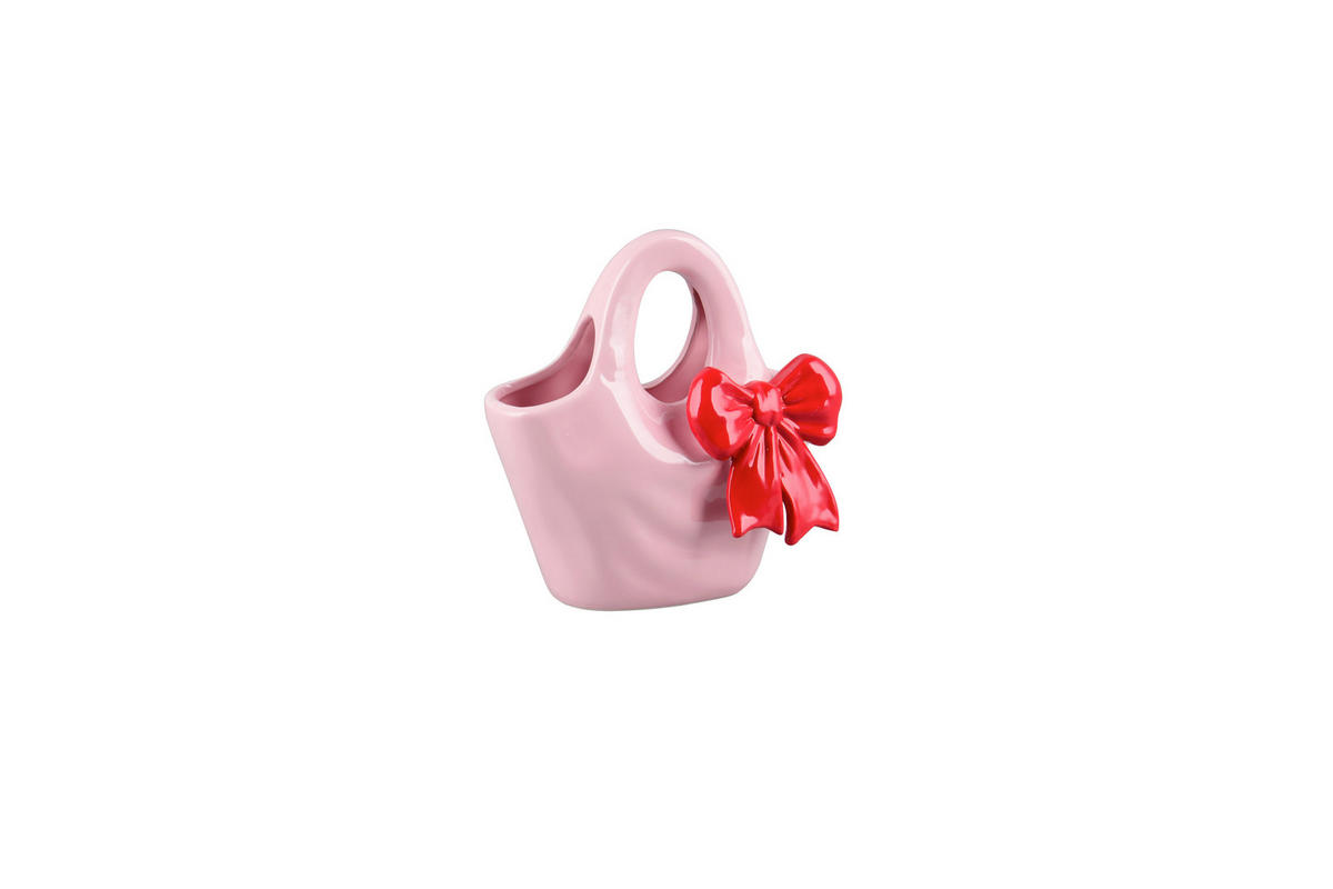 DEKOVASE  - Rot/Rosa, Basics, Keramik (20/20,5/12cm)