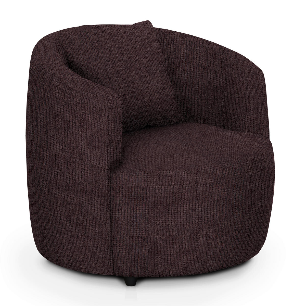 COCKTAILSESSEL in Chenille Braun  - Schwarz/Braun, Design, Kunststoff/Textil (81/74/81cm) - Livetastic