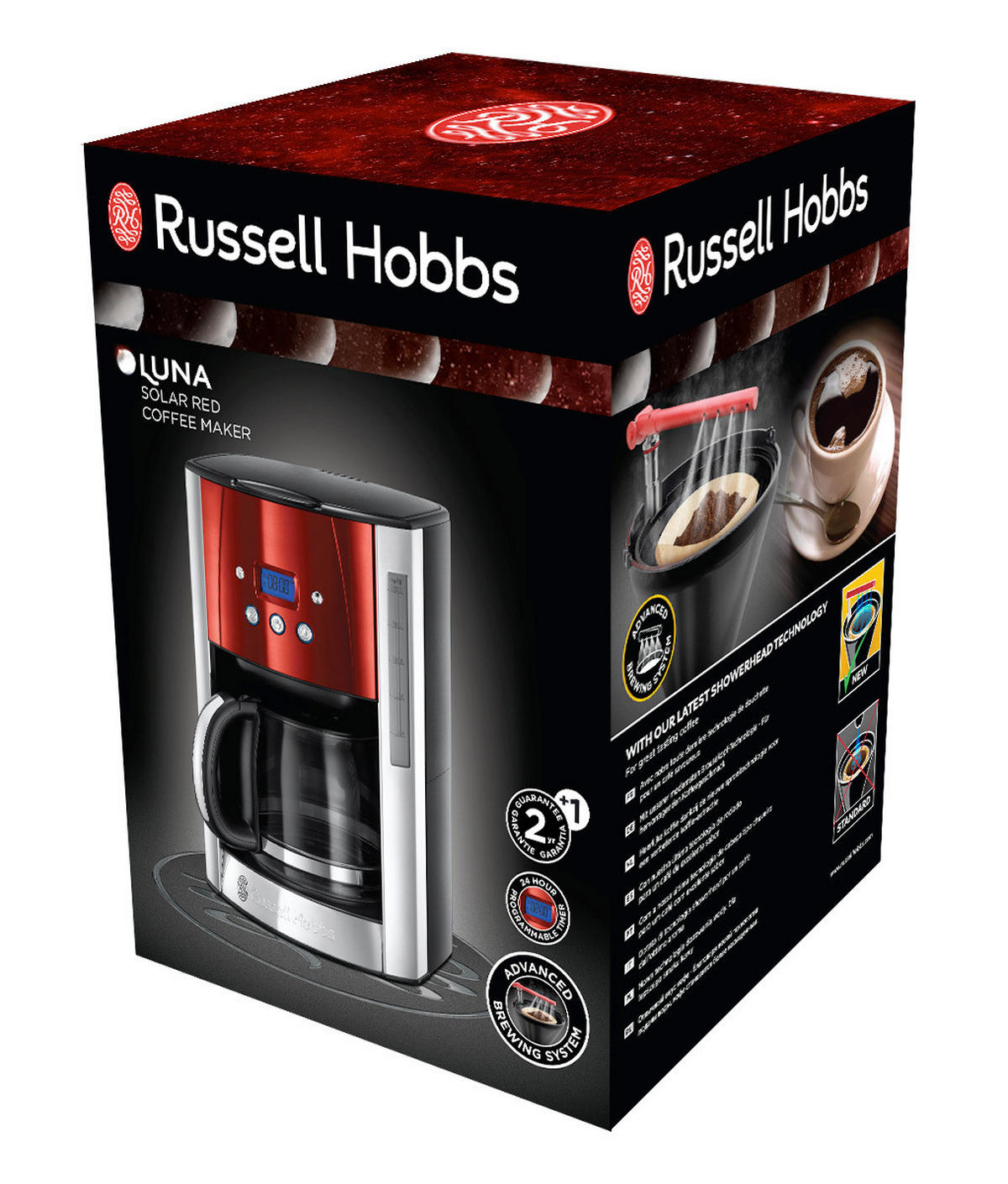 FILTERKAFFEEMASCHINE Kaffeemaschine  - Rot, Basics, Kunststoff (23/34/22cm) - Russell Hobbs