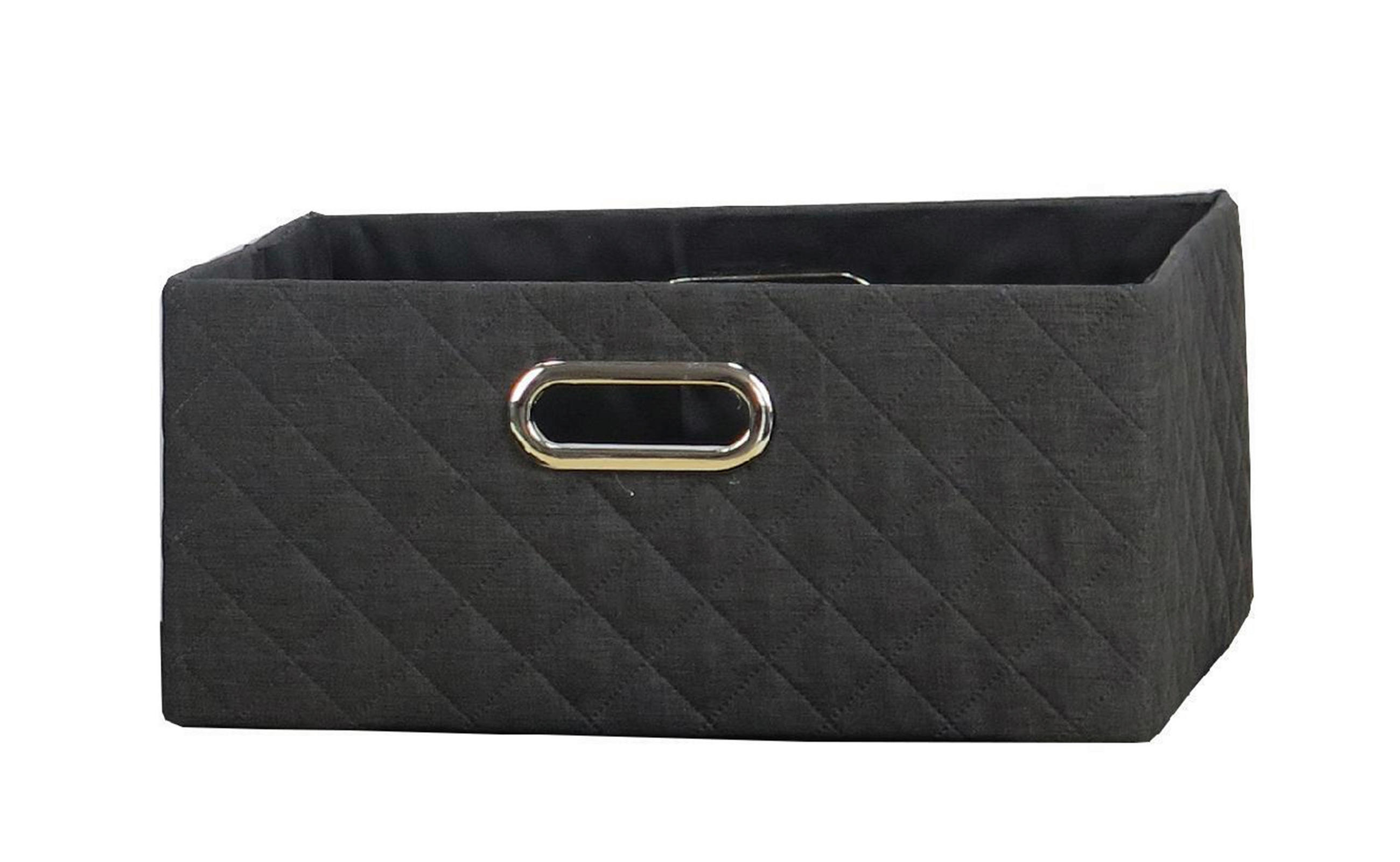 REGALKORB 28/19/13 cm   - Dunkelgrau/Schwarz, Basics, Textil/Metall (28/19/13cm) - Landscape