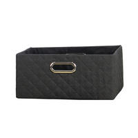 REGALKORB 28/19/13 cm   - Dunkelgrau/Schwarz, Basics, Textil/Metall (28/19/13cm) - Landscape