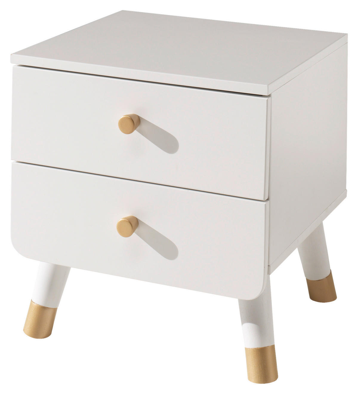 KINDERNACHTSCHRANK Weiß  - Goldfarben/Weiß, KONVENTIONELL, Holzwerkstoff/Kunststoff (43/45,20/40cm) - MID.YOU