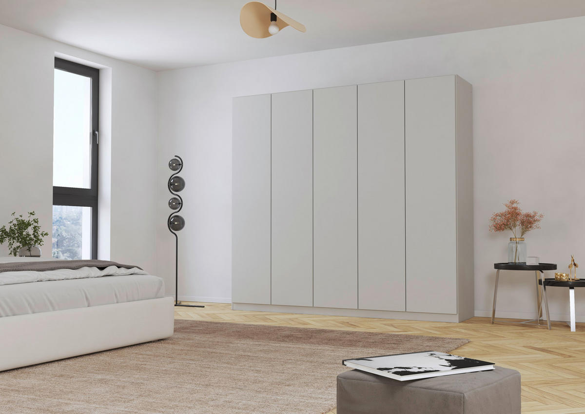 FALTTÜRENSCHRANK in Grau  - Grau, Holzwerkstoff (226/210/54cm) - Boxxx
