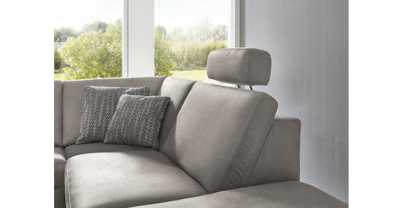 ECKSOFA in Mikrofaser Alufarben 275/242 cm - Alufarben, Design, Textil/Metall (275/242cm) - Dieter Knoll