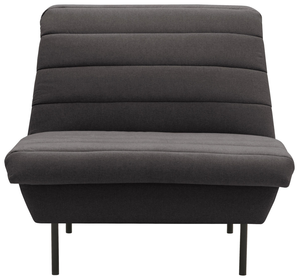 SESSEL in Flachgewebe Anthrazit  - Anthrazit/Schwarz, Design, Textil/Metall (92/92/103cm) - LOOKS by W.Joop