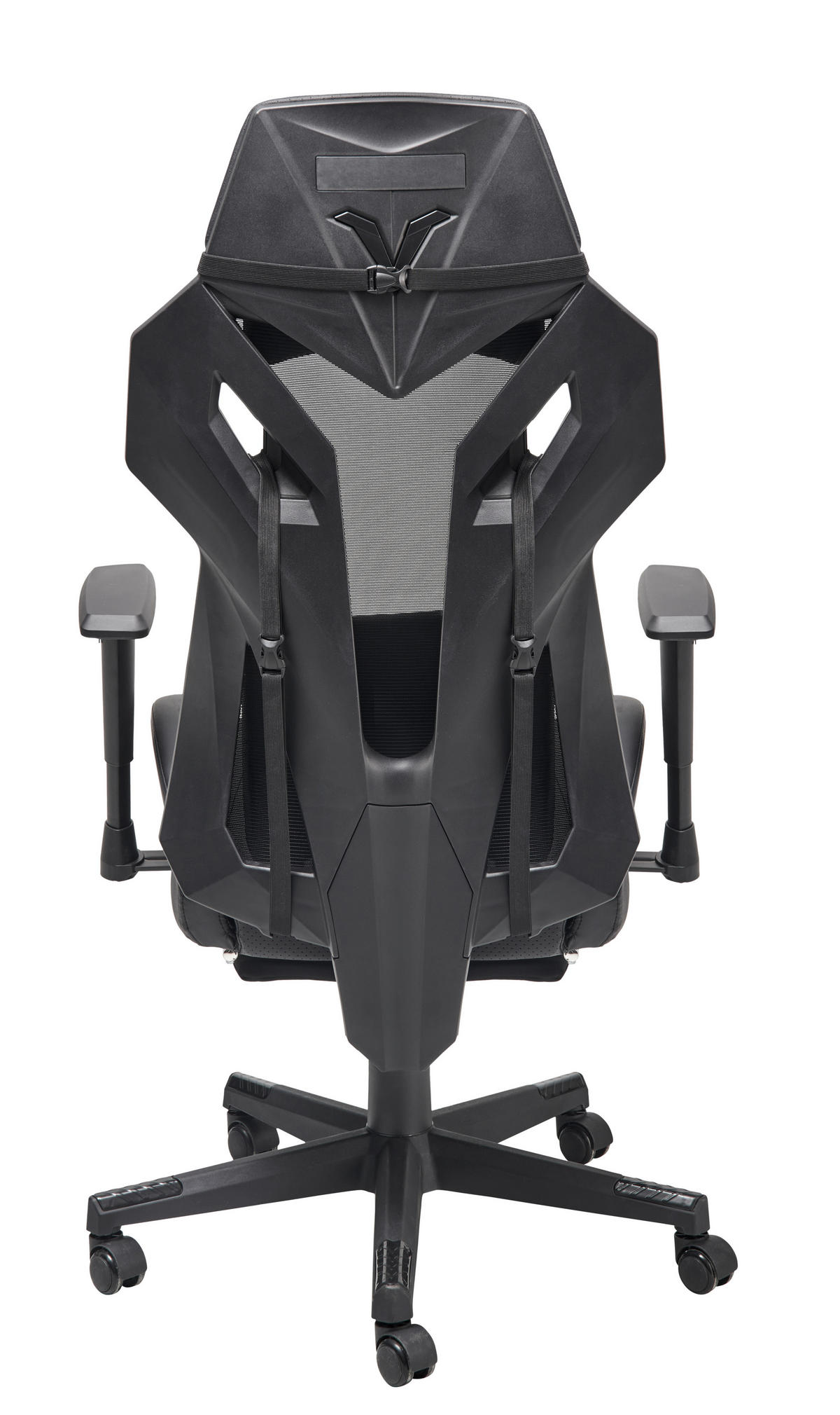 GAMINGSTUHL  in Lederlook, Netzbespannung Schwarz  - Schwarz, Lifestyle, Holz/Kunststoff (70/122-130/61.5cm) - MID.YOU