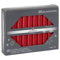 CHRISTBAUMKERZE  - Dunkelrot, KONVENTIONELL (1,3/9,5cm) - Steinhart