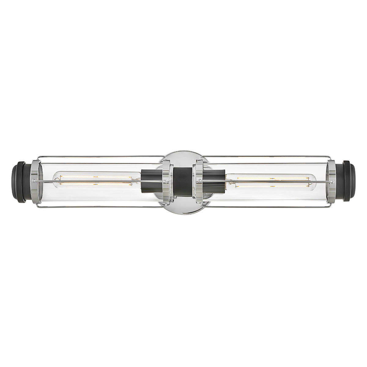 BADEZIMMER-WANDLEUCHTE   - Chromfarben/Schwarz, KONVENTIONELL, Glas/Metall (12,2/61/12,8cm) - Elstead Lighting