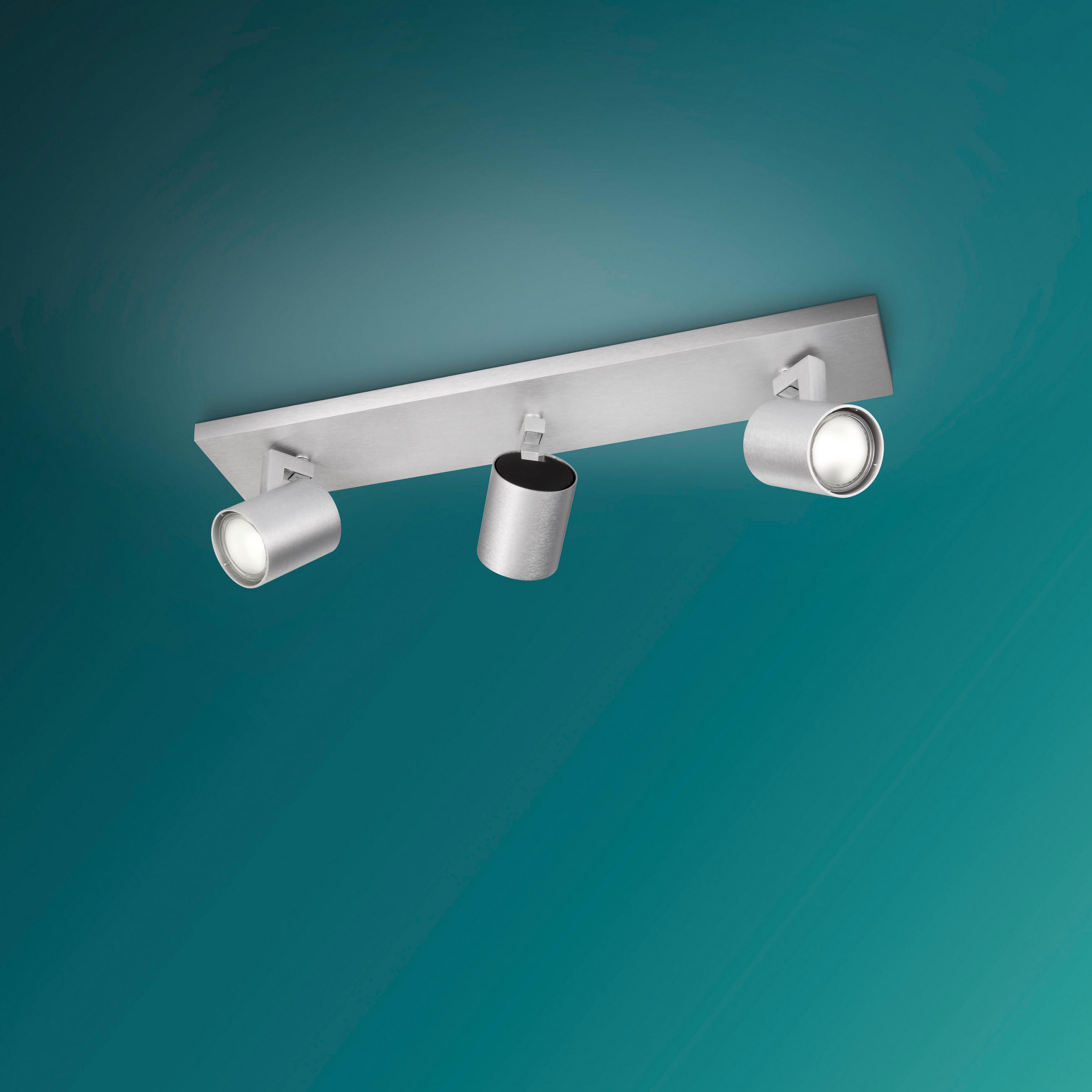 DECKENLEUCHTE Spot Runner 48/10,9/9 cm   - Silberfarben, Basics, Metall (48/10,9/9cm) - Philips