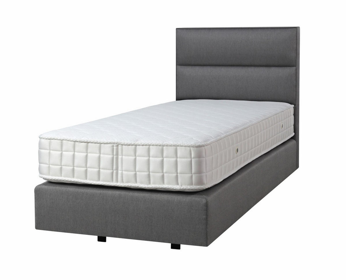 BOXSPRING KREVET 80/200 cm     siva  - siva/crna, Moderno, tekstil/drvo (80/200cm) - Hom`in