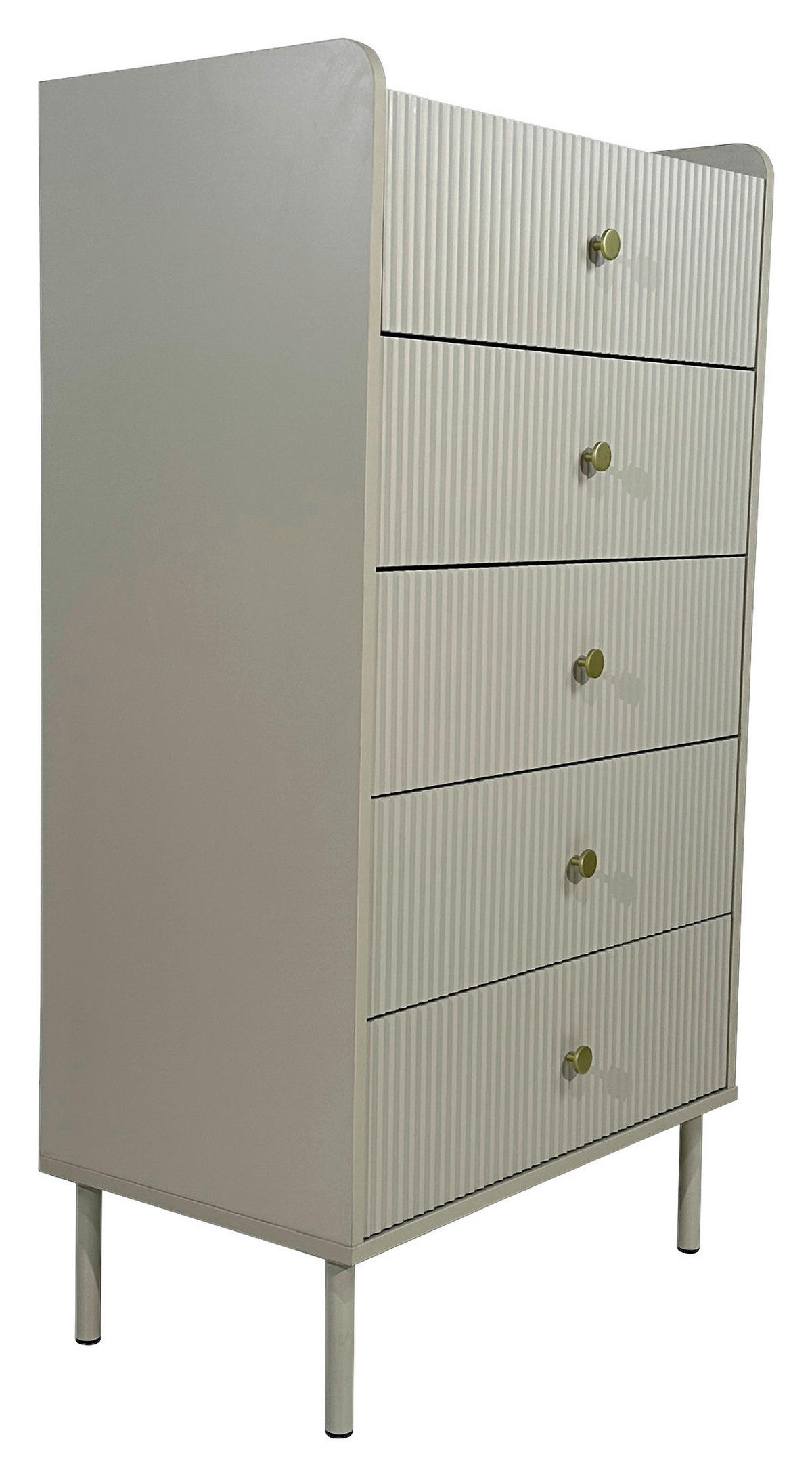 HÖG BYRÅ SNOW  i 70/121,6/40 cm  - ljusgrå/grå, Design, metall/trämaterial (70/121,6/40cm) - Xora