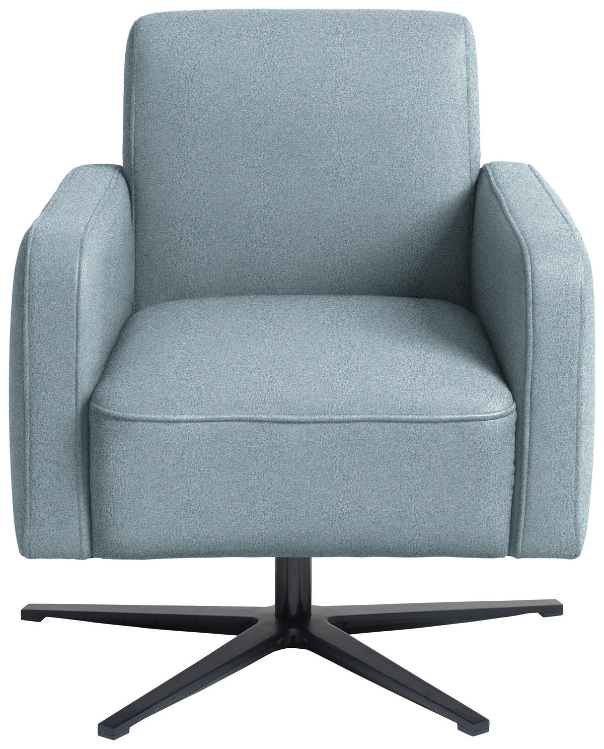 DESIGNSESSEL Flachgewebe Hellblau  - Schwarz/Hellblau, Design, Textil/Metall (73/84/82cm) - Johann Jakob