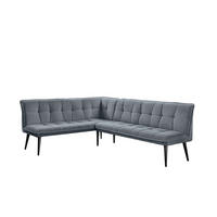 UGAONA KLUPA  antracit   - crna/antracit, Moderno, drvo/tekstil (260/201cm) - Livetastic