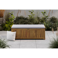 KISSENBOX 140/60/50 cm  - Grau/Akaziefarben, MODERN, Holz/Textil (140/60/50cm) - Ambia Garden
