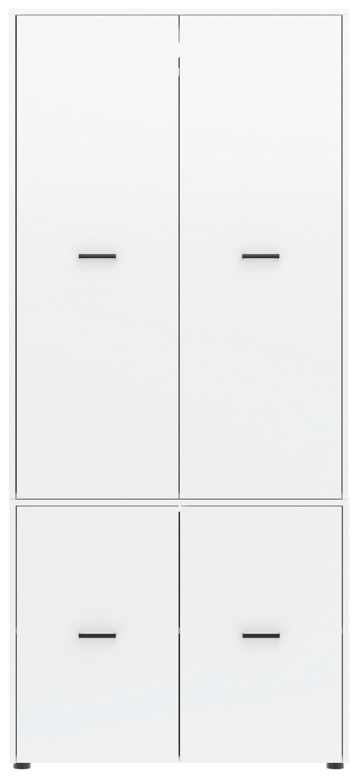 Drehtürenschrank 90 cm Kivo, Weiß