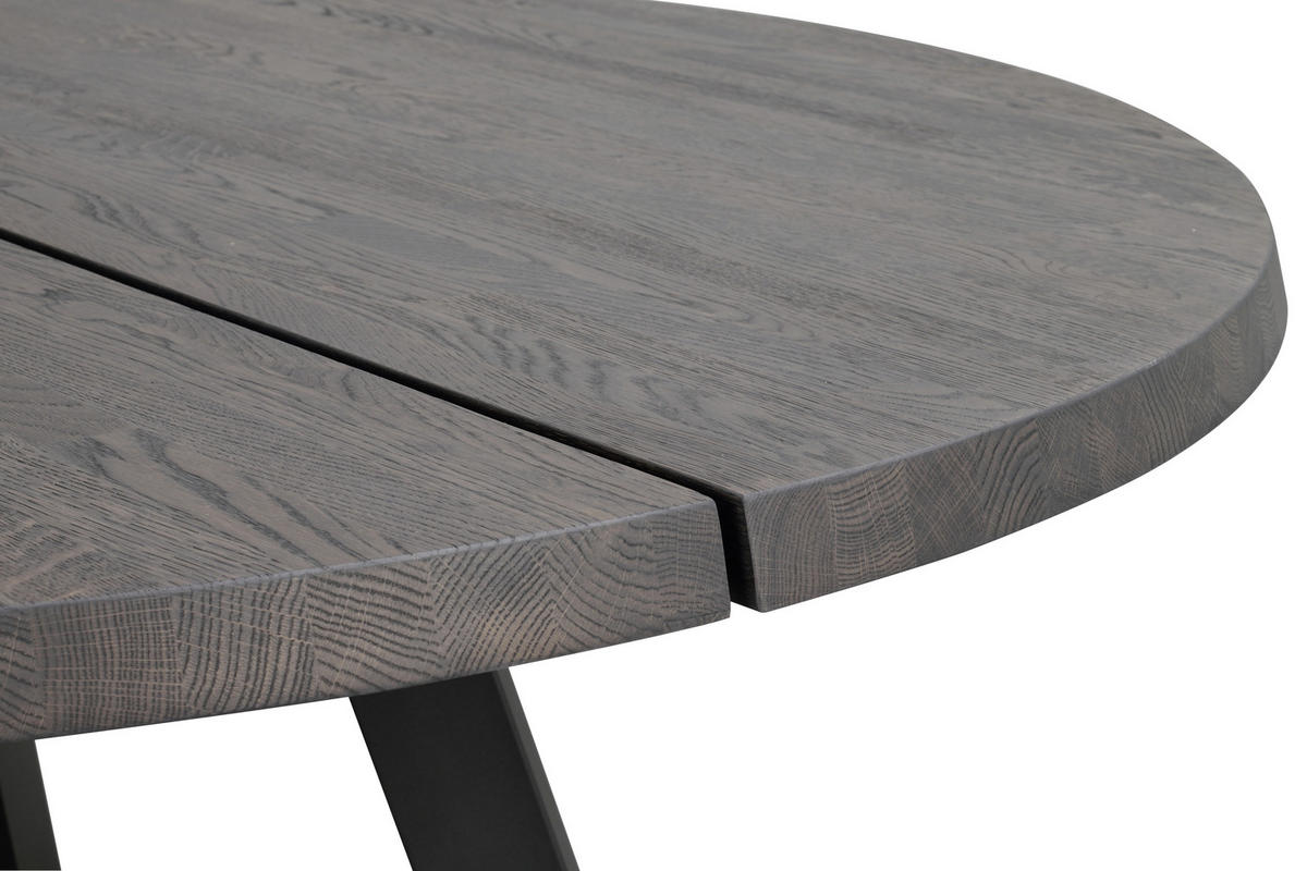 MATBORD i trä, metall 160/160/75 cm   - svart, Design, metall/trä (160/160/75cm) - Rowico