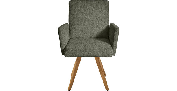 ARMLEHNSTUHL  in Chenille  - Eichefarben/Beige, Design, Holz/Textil (56/92/60cm) - Dieter Knoll