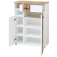 GARDEROBE 5-teilig  in 247/202/38 cm  - Eichefarben/Anthrazit, Basics, Glas/Holzwerkstoff (247/202/38cm) - Xora