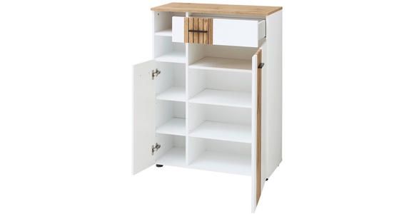 GARDEROBE 5-teilig  in 247/202/38 cm  - Eichefarben/Anthrazit, Basics, Glas/Holzwerkstoff (247/202/38cm) - Xora