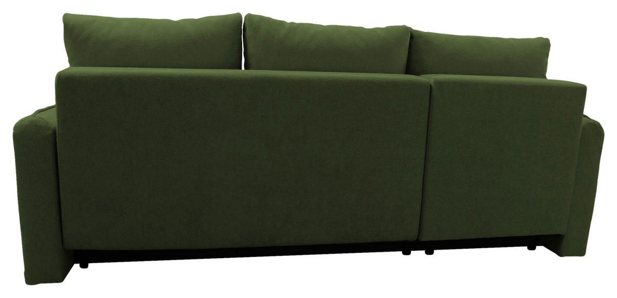 ECKSOFA Grün Struktur, Bouclé  - Schwarz/Grün, Design, Kunststoff/Textil (143/209cm) - MID.YOU