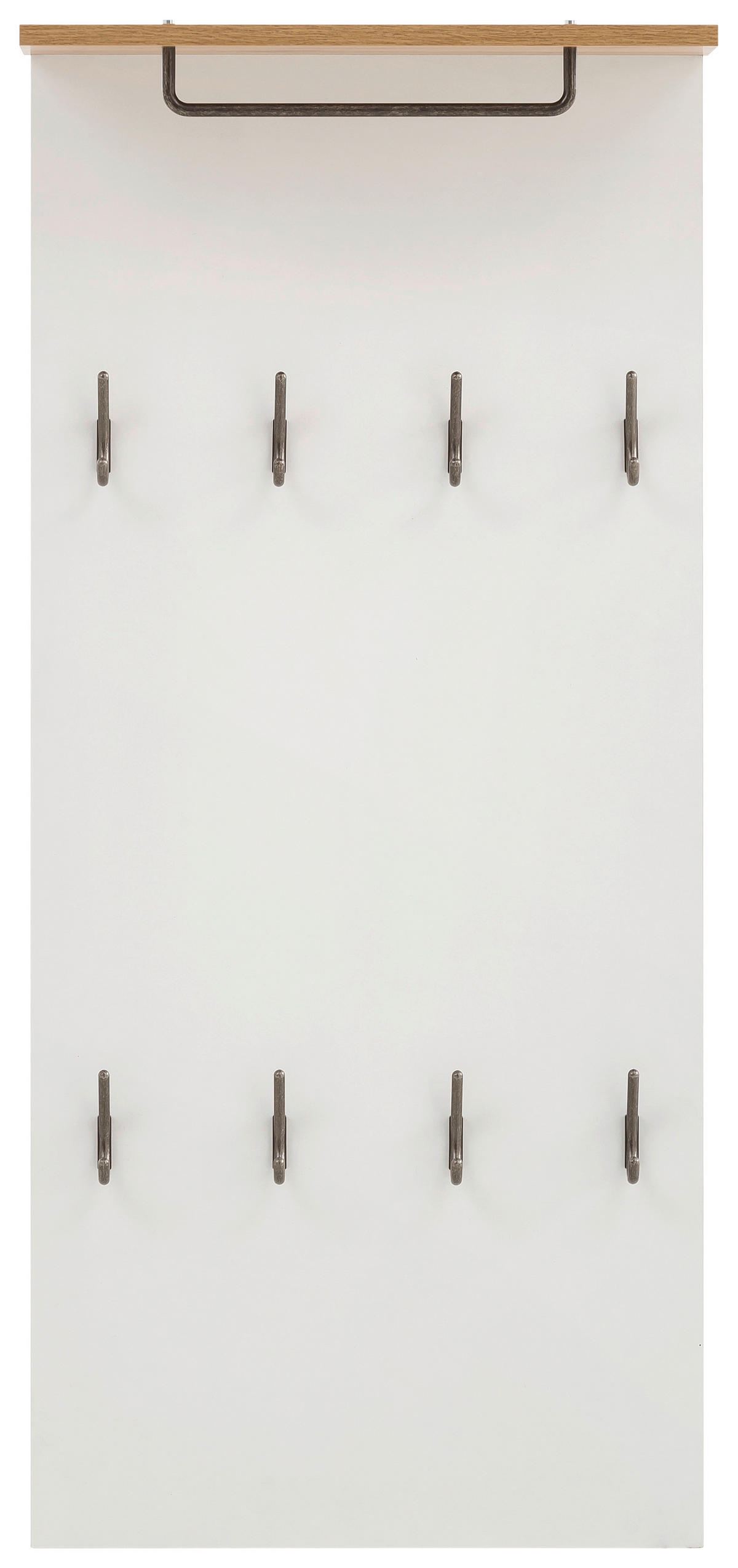 GARDEROBENPANEEL  in 50/110,6/19,9 cm  - Eichefarben/Weiß, KONVENTIONELL, Holzwerkstoff (50/110,6/19,9cm) - MID.YOU