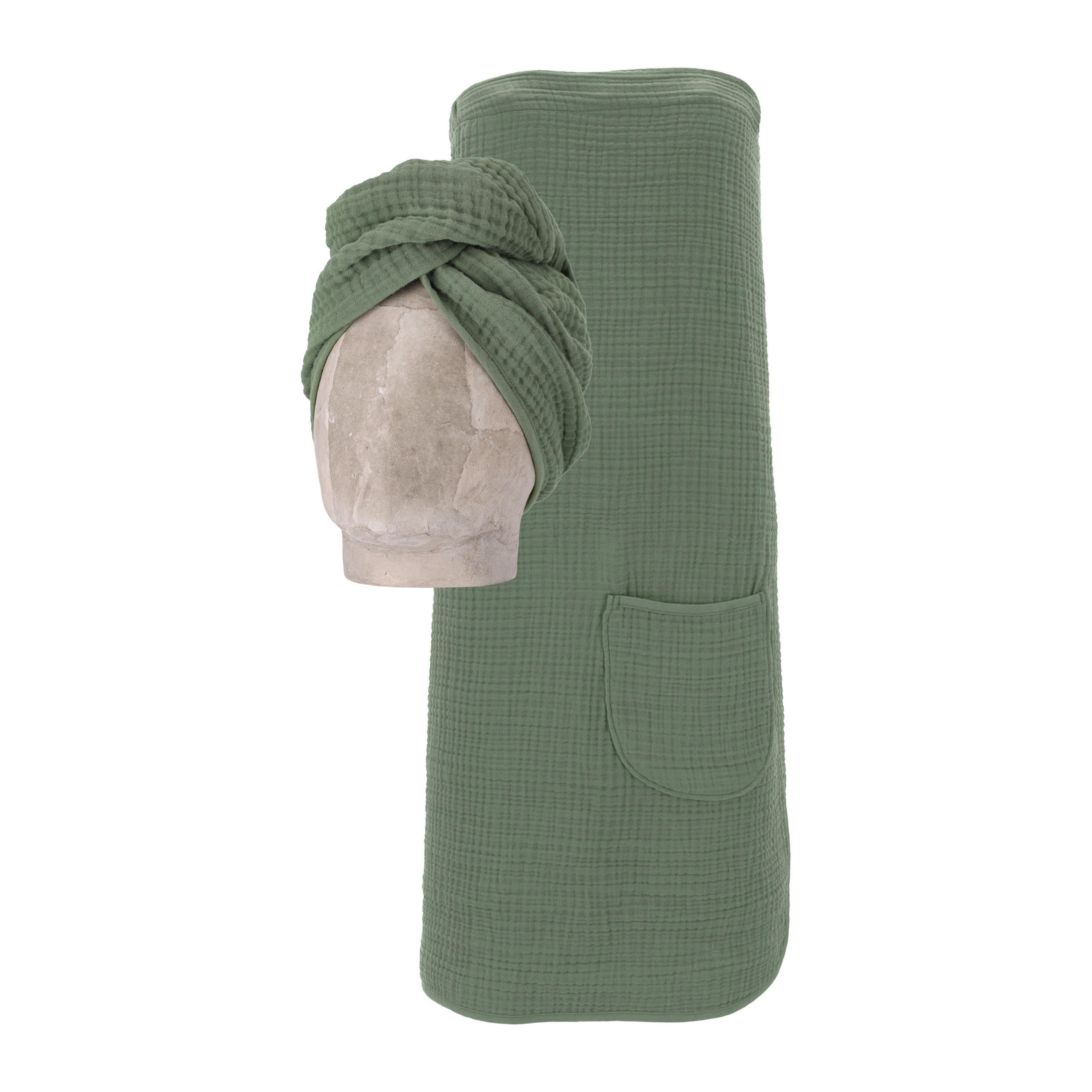 HANDTUCHKLEID Wellness Set  - Grün, Basics, Textil (one sizenull) - Vossen