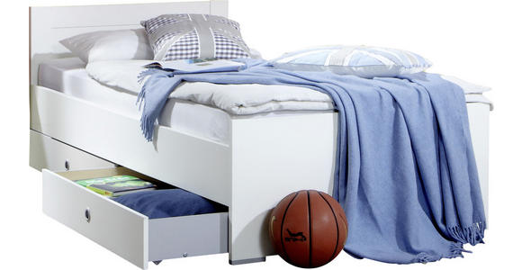 BETTSCHUBKASTEN Weiß - Weiß, LIFESTYLE, Holzwerkstoff/Kunststoff (100/16/60cm) - Carryhome
