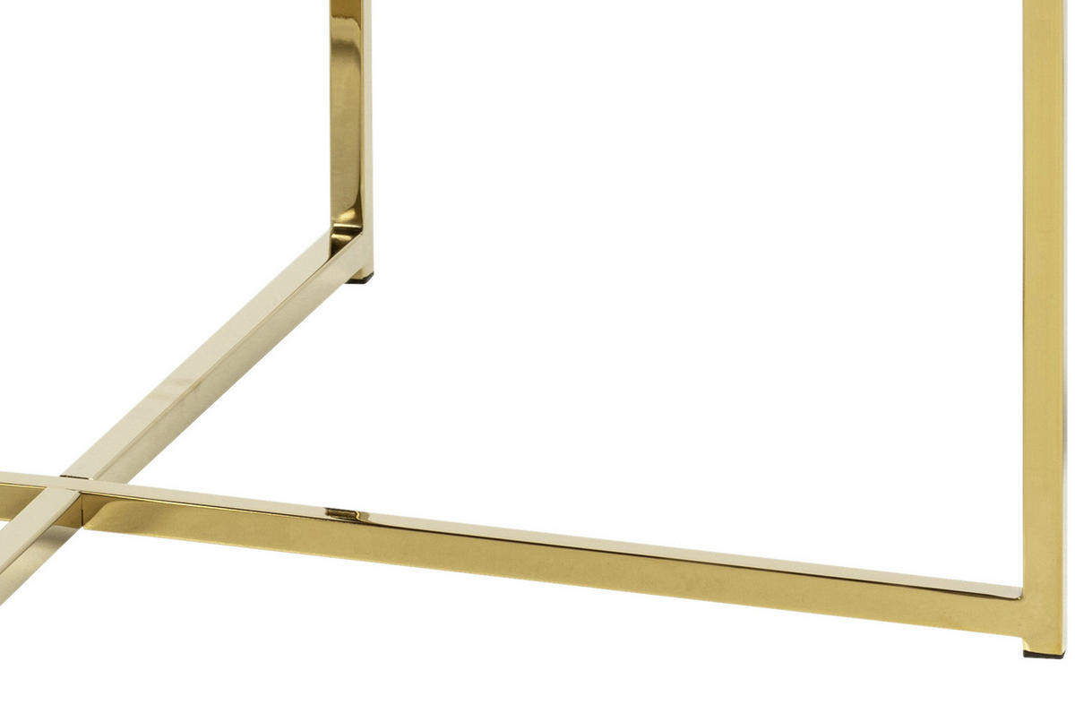 COUCHTISCH in Holzwerkstoff 80/80/46 cm  - Goldfarben/Braun, Trend, Holzwerkstoff/Metall (80/80/46cm) - Livetastic