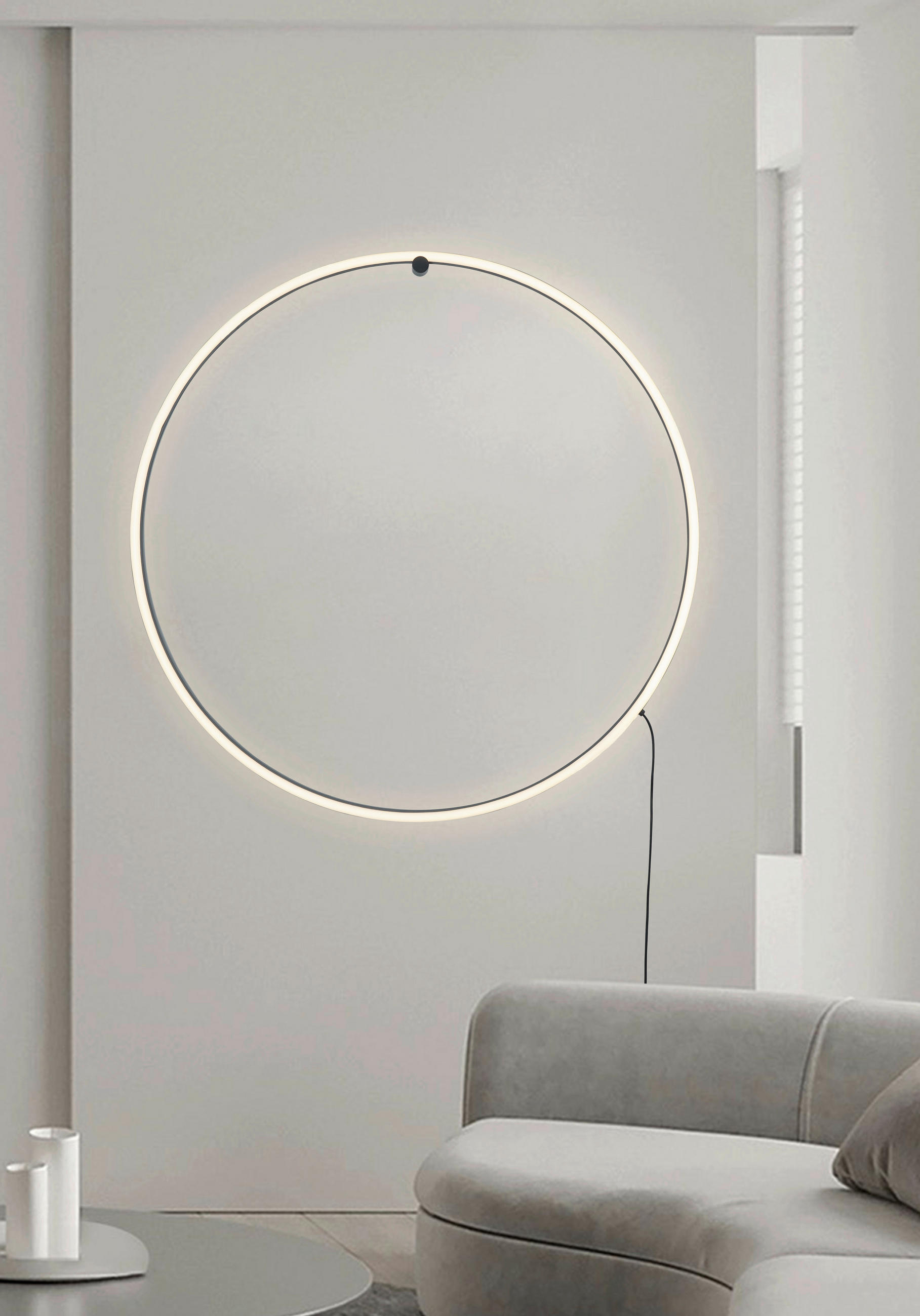 LED-WANDLEUCHTE 67/6 cm   - Schwarz, Design, Kunststoff/Metall (67/6cm)