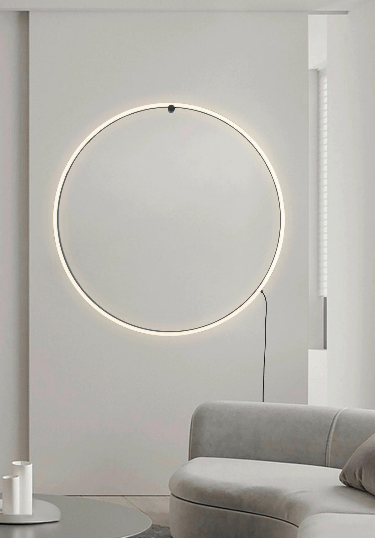 LED-WANDLEUCHTE 67/6 cm   - Schwarz, Design, Kunststoff/Metall (67/6cm)