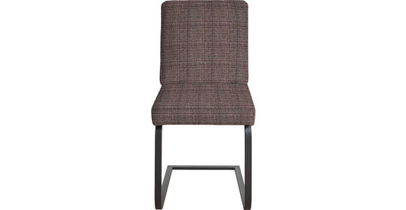 SCHWINGSTUHL in Stahl Flachgewebe - Dunkelbraun/Schwarz, Design, Textil/Metall (60/92/60cm) - Dieter Knoll