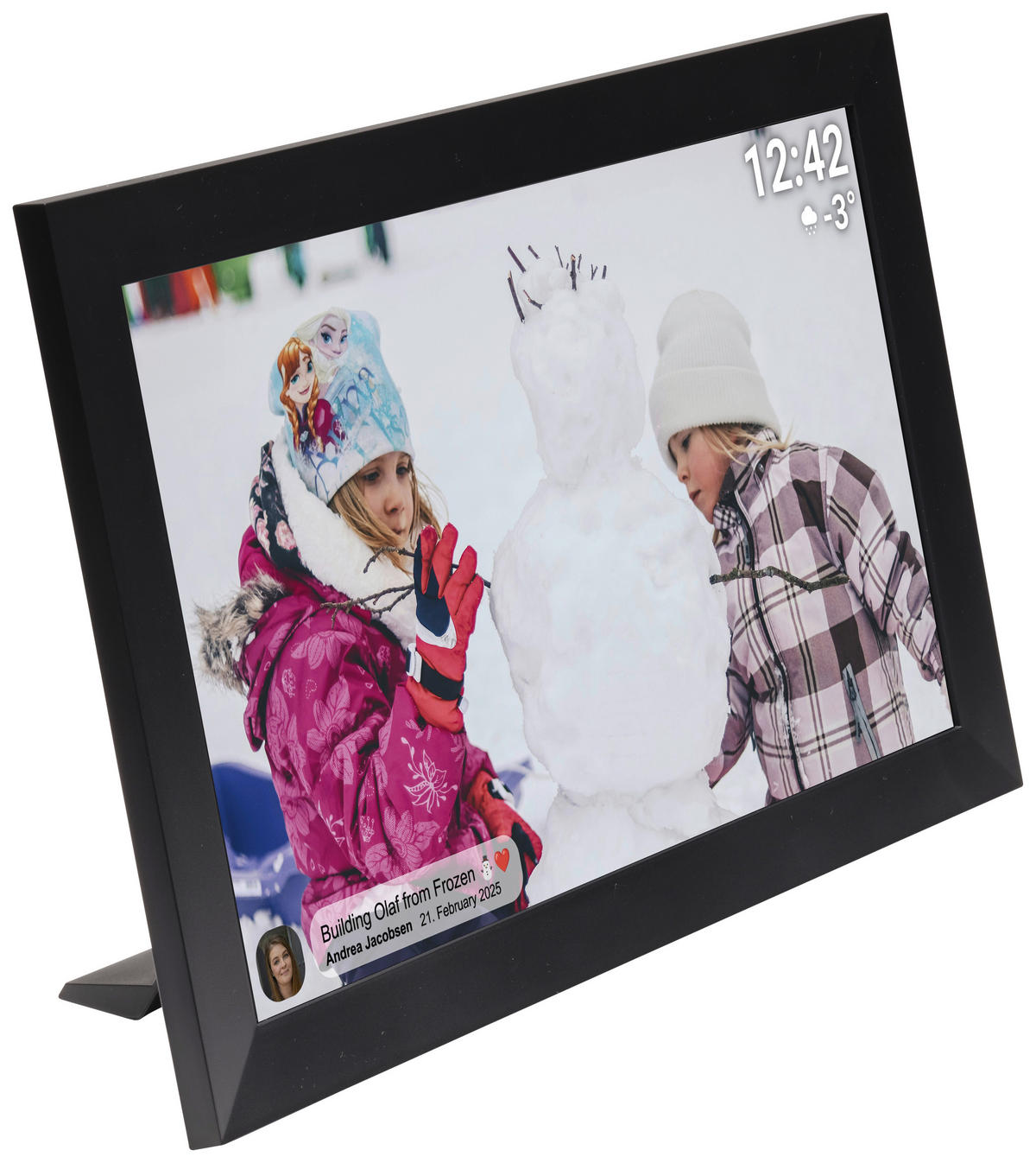 DIGITALER BILDERRAHMEN - Schwarz, Design, Kunststoff (39,6/24,5/2,7cm) - DENVER