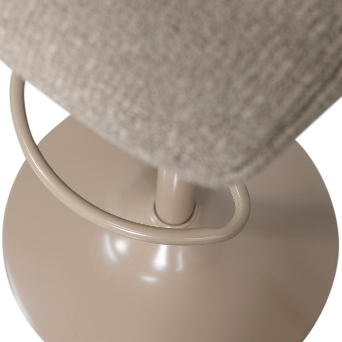 BARHOCKER Webstoff Sandfarben Gusseisen  - Sandfarben, MODERN, Textil/Metall (45/110/50cm) - Livetastic