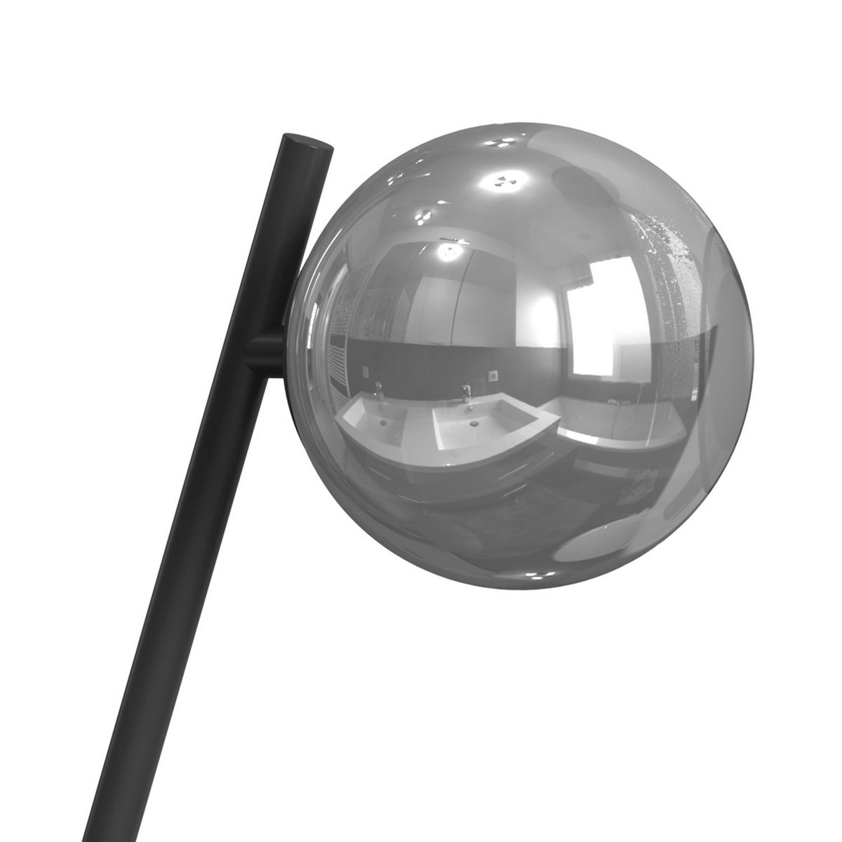 TISCHLEUCHTE 20/12/40 cm   - Schwarz, Design, Glas/Kunststoff (20/12/40cm)