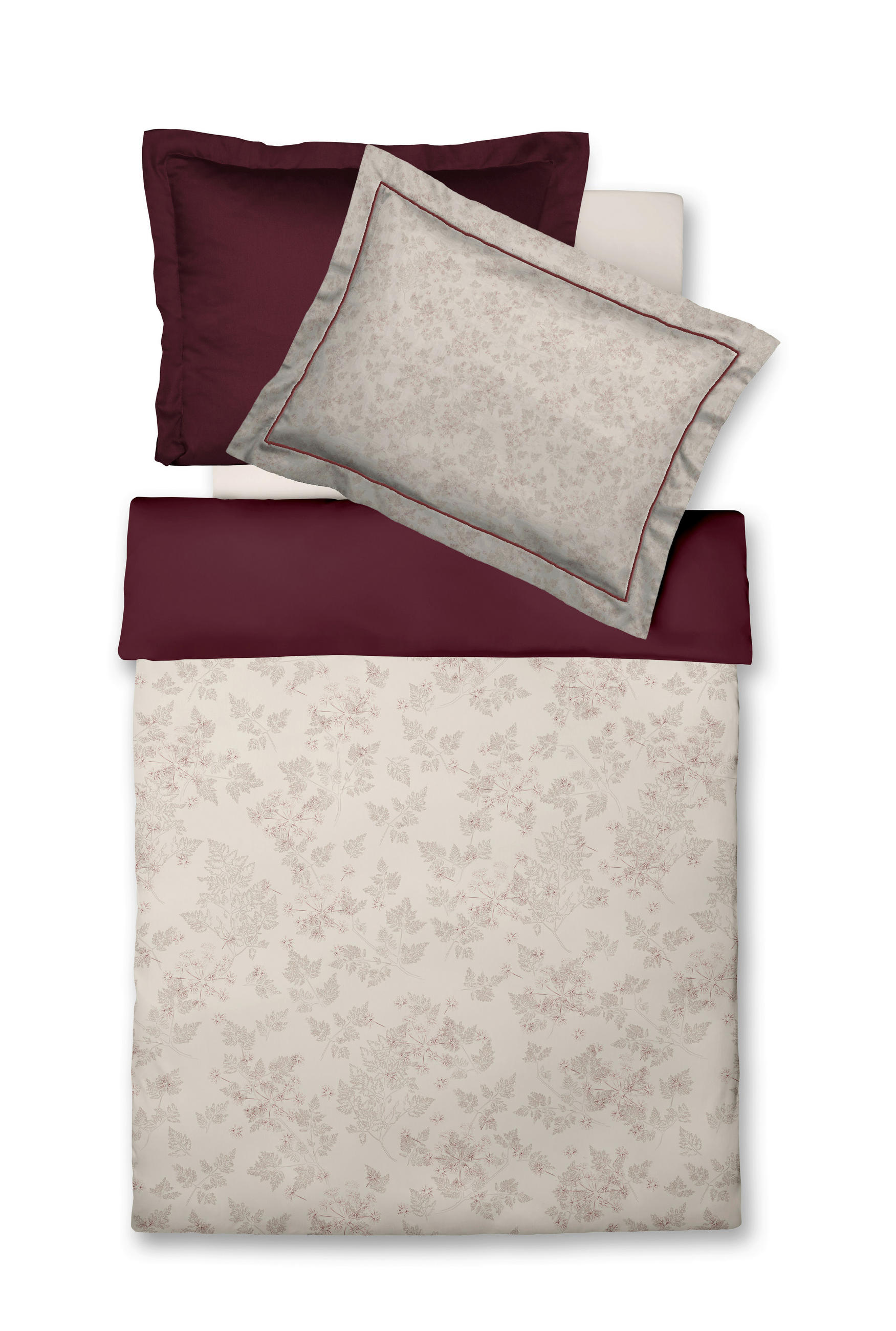 POSTELJNINA 140/200 cm bordo  - bordo, Konvencionalno, tekstil (140/200cm) - Fleuresse