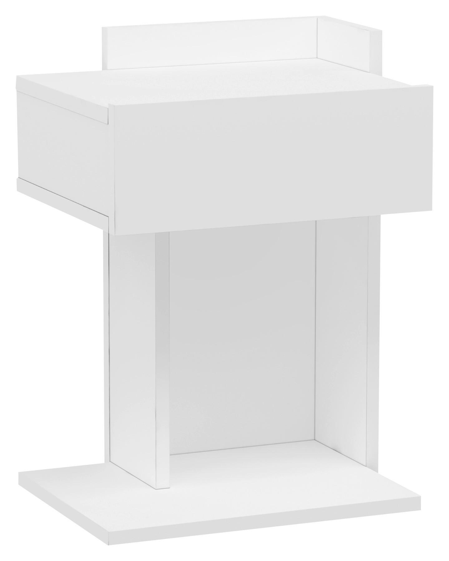 SÄNGBORD i vit  - vit, Design, trämaterial (41,4/55/33,2cm) - MID.YOU