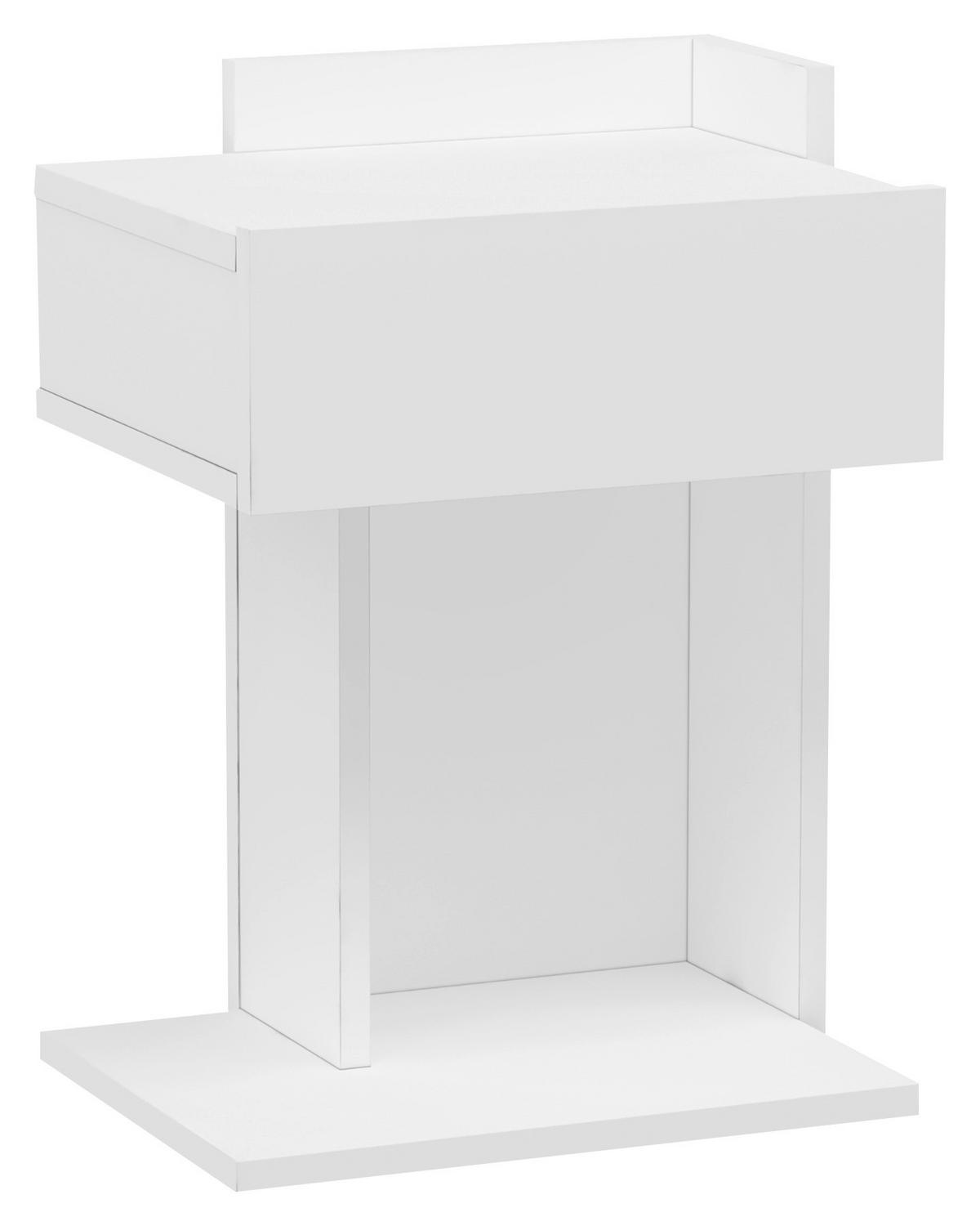 SÄNGBORD i vit  - vit, Design, trämaterial (41,4/55/33,2cm) - MID.YOU