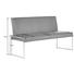 SITZBANK Echtleder Grau - Grau, Design, Leder/Metall (160cm) - BERT PLANTAGIE