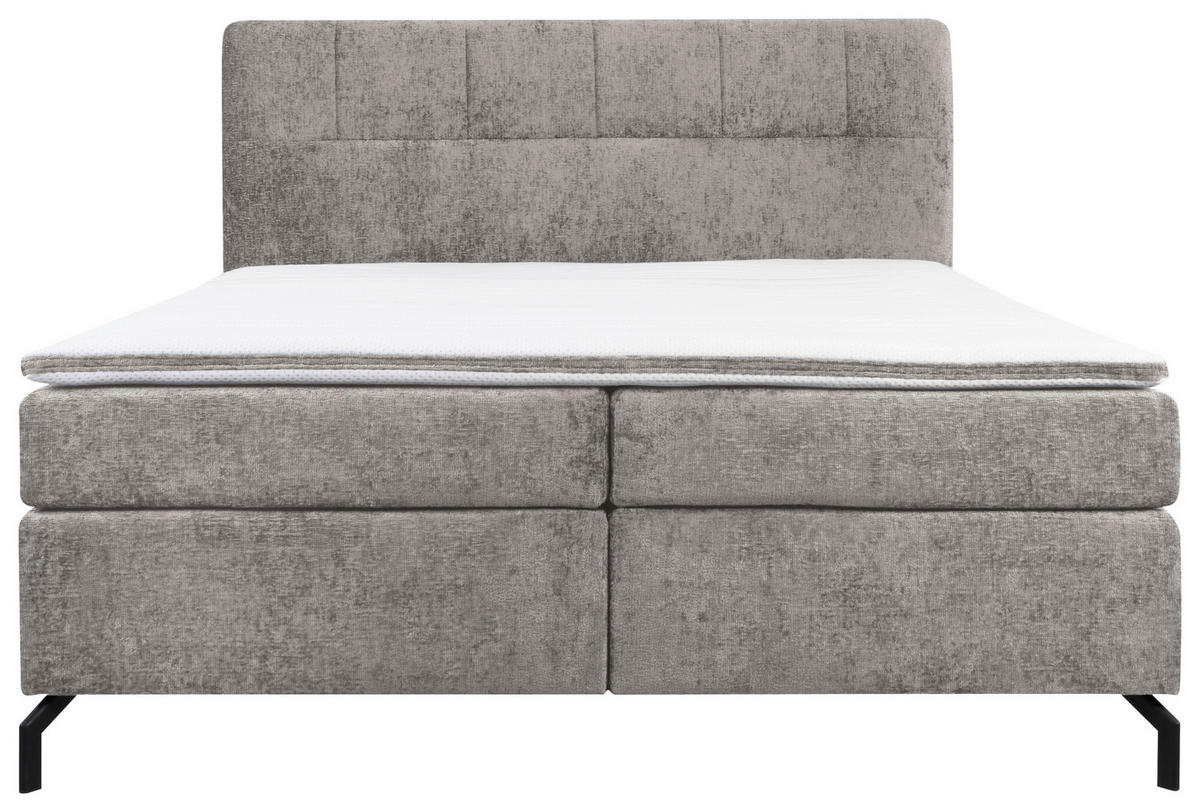 BOXSPRINGBETT 180/200 cm  in Grau  - Schwarz/Grau, Design, Textil/Metall (180/200cm) - Esposa