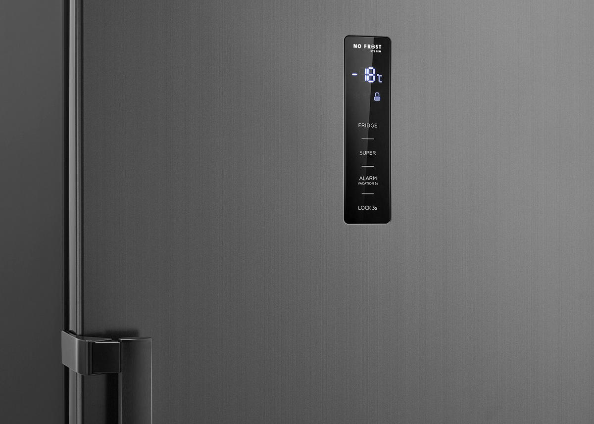 GEFRIERSCHRANK KG 7371  - Schwarzchrom, Trend, Kunststoff (60/185/66cm) - Bomann