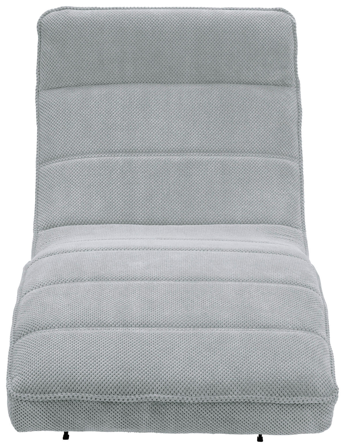 RELAXLIEGE in Webstoff Hellgrau  - Hellgrau/Schwarz, Design, Textil/Metall (75/158-178/58-86cm) - Welnova