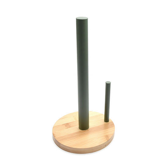 HUSHÅLLSPAPPERSHÅLLARE - grön/naturfärgad, Basics, metall/naturmaterial (15/28,5cm) - Homeware Profession.