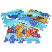 PUZZLEMATTE SEA WORLD - Blau, Design, Kunststoff (122/92/1cm)
