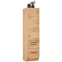 HOCHSCHRANK 40/173/45 cm  - Eichefarben/Schwarz, Modern, Holz/Metall (40/173/45cm) - Dieter Knoll